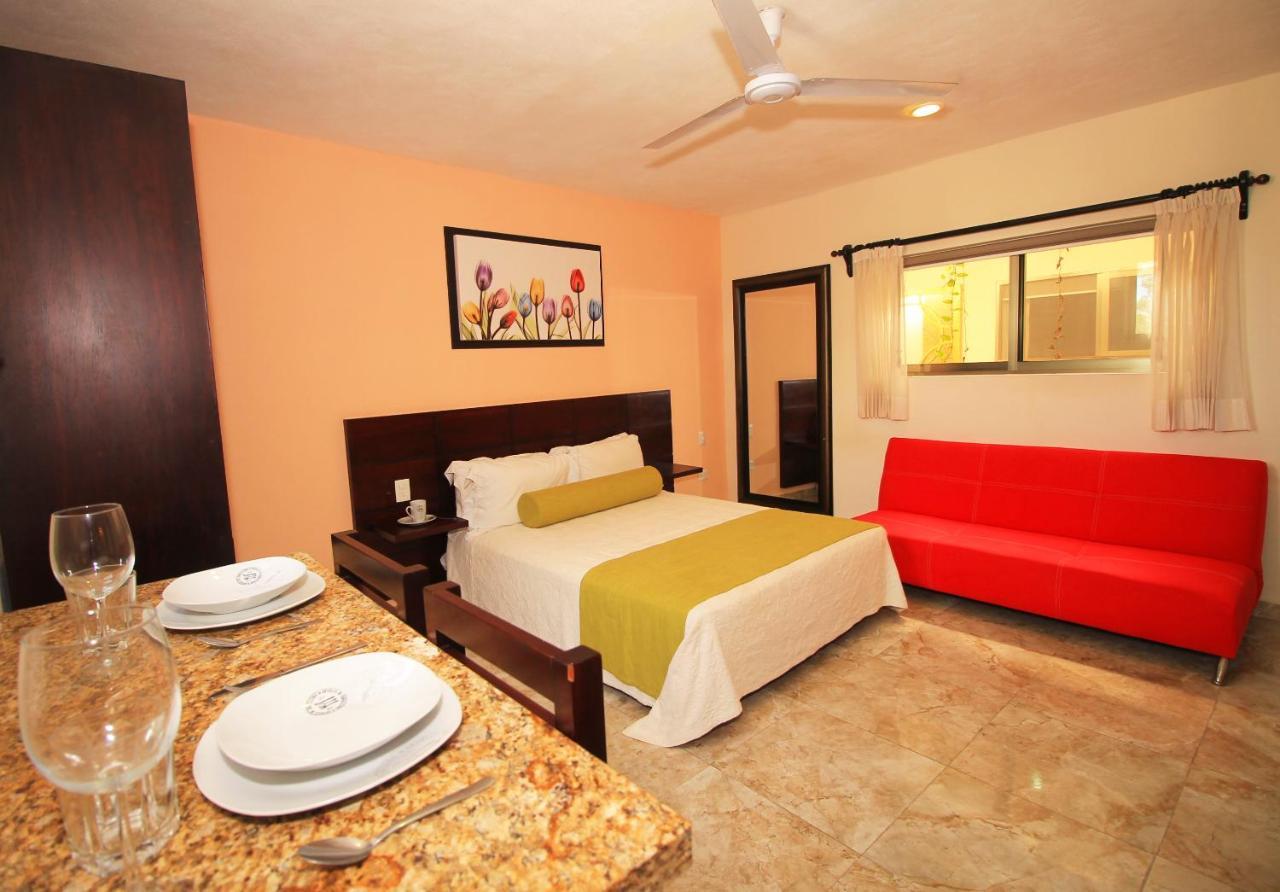 Papagayo Hotel Boutique Playa del Carmen Zewnętrze zdjęcie A typical hotel room